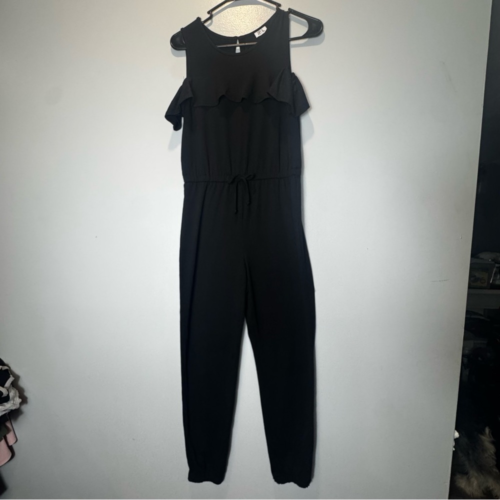 Joey Black Ruffle Jumpsuit